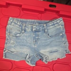 Denim Blue Girl's Shorts